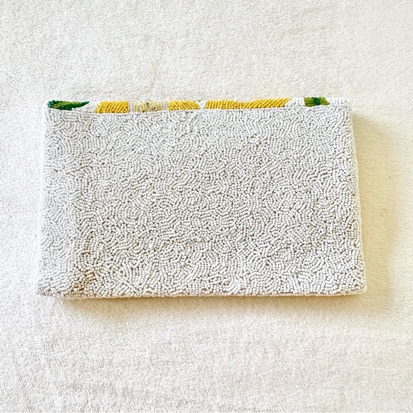 Antik Kraft Beaded Lemon Fold-Over Clutch / Crossbody Bag - Picture 4 of 7